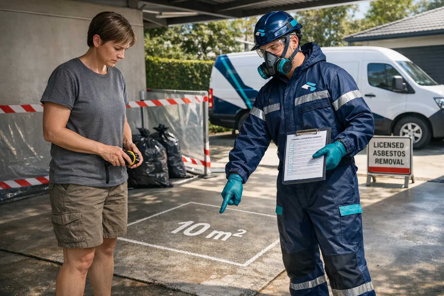 Can I remove asbestos myself in QLD table showing 10m² limit, bonded vs friable and when to contact a licensed removalist