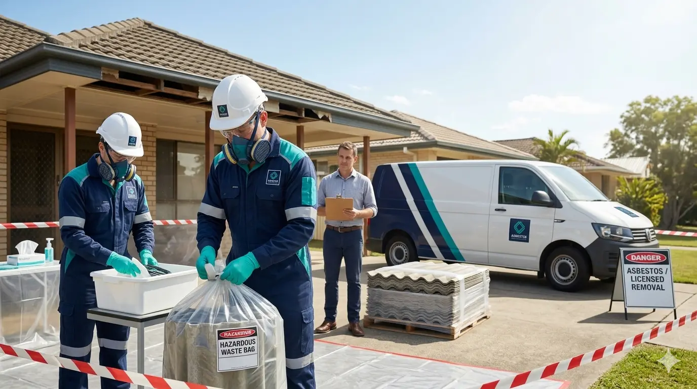 asbestos removal brisbane team completing safe licensed asbestos removal