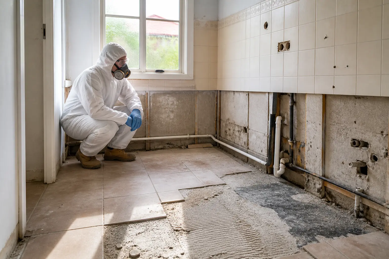 asbestos in bathroom Brisbane tiles wall sheeting