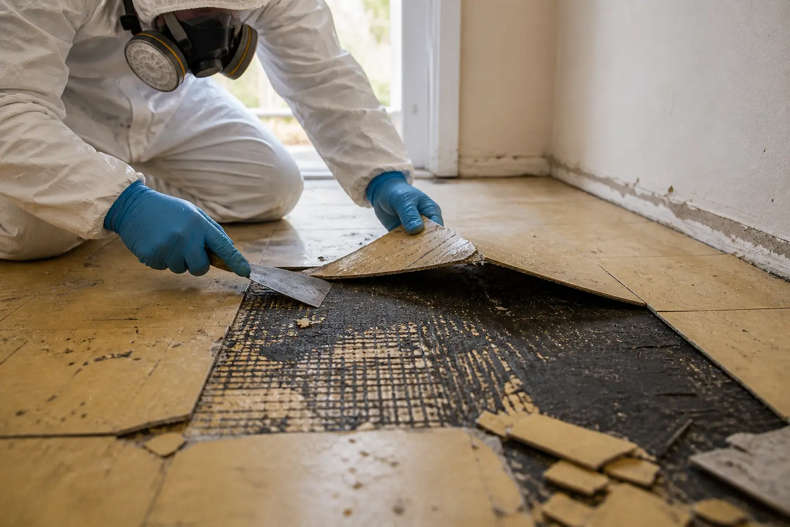 asbestos vinyl tiles Brisbane flooring adhesive